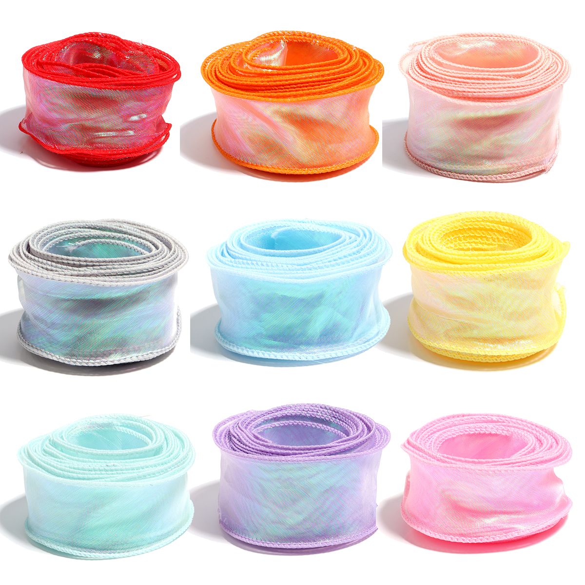 Ribbon Organza Roll - 5Yards/Roll Chiffon Silk Ribbon Organza Satin