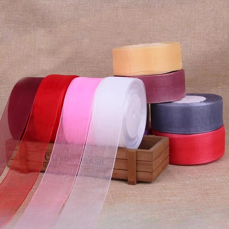 Ribbon Organza Roll - 40mm White Organza Ribbon 45Meters/Roll DIY
