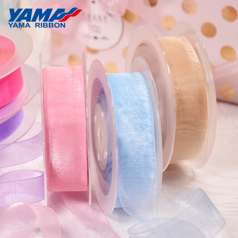 Ribbon Organza Roll - YAMA Sheer Organza Silk Ribbon 200yards/roll
