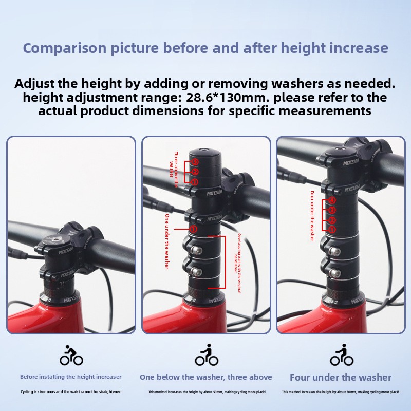 Aluminum alloy handlebar heigh – Stem Extender Tube recenzja i cena