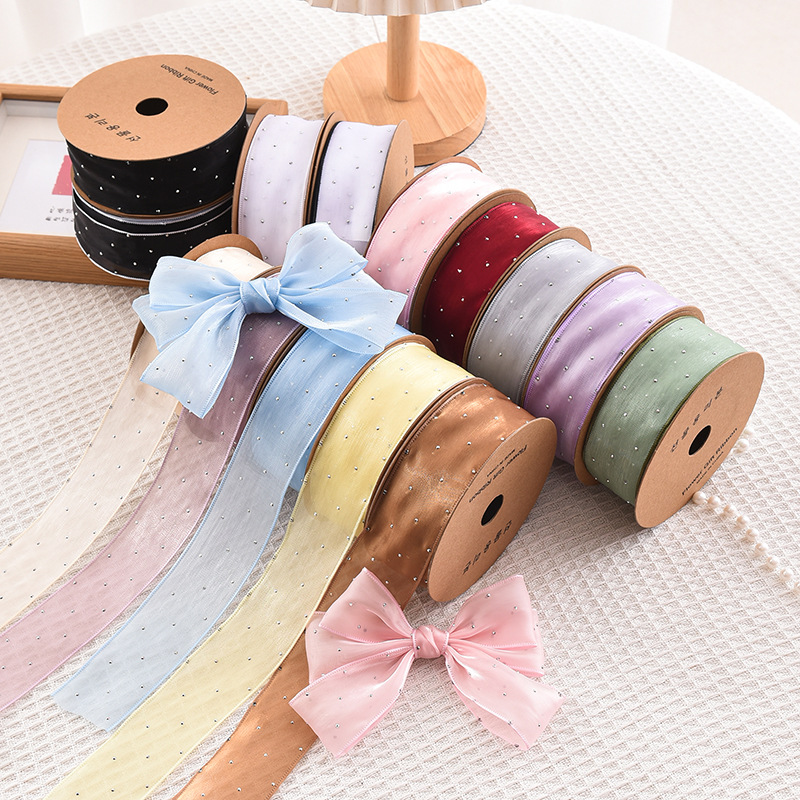 20Yards Roll 4CM Rhinestones S – Ribbon Organza Roll recenzja i cena