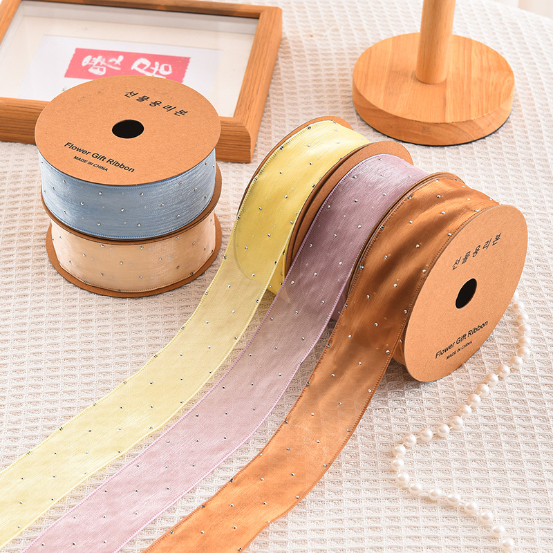20Yards Roll 4CM Rhinestones S – Ribbon Organza Roll recenzja i cena