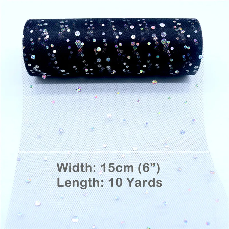 Glitter Sequin Tulle Roll 15cm – Ribbon Organza Roll recenzja i cena