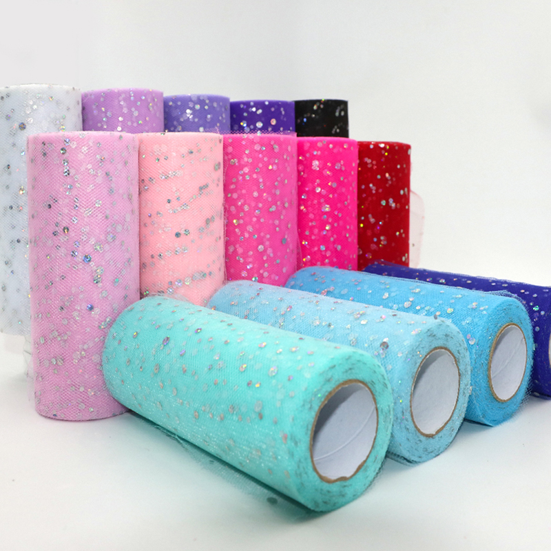 Glitter Sequin Tulle Roll 10 Y – Ribbon Organza Roll recenzja i cena