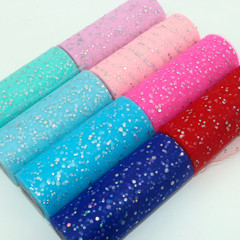 Glitter Sequin Tulle Roll 10 Y – Ribbon Organza Roll recenzja i cena
