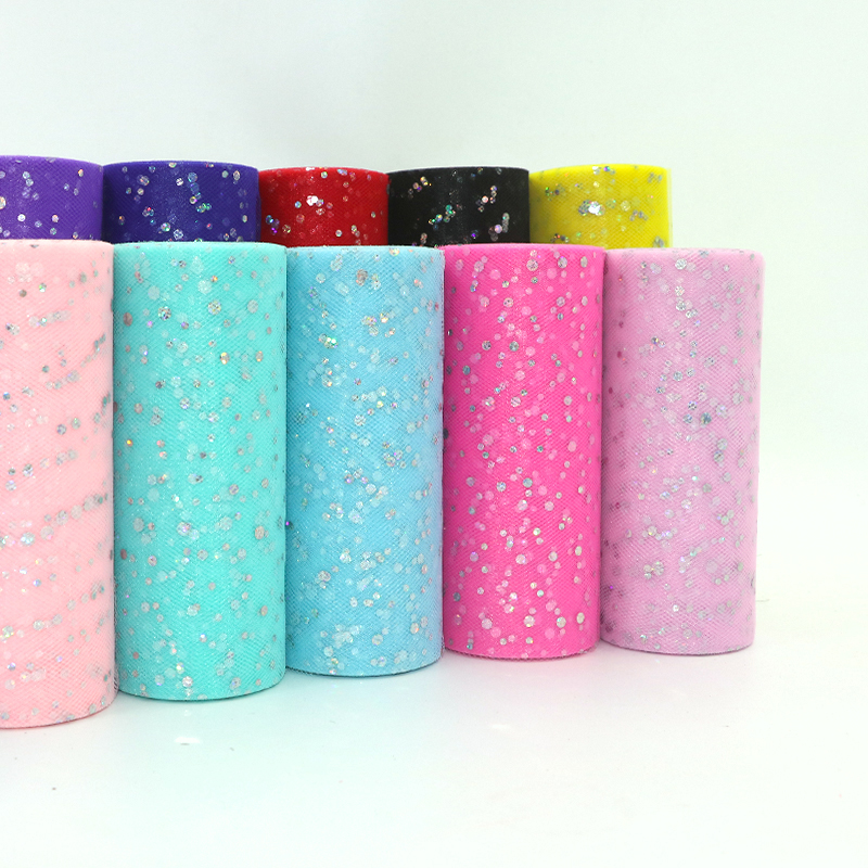 Glitter Sequin Tulle Roll 10 Y – Ribbon Organza Roll recenzja i cena